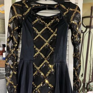 Black and Gold Sequin costume